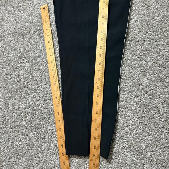 Babaton Black Slim-Fit Trousers W/ White Side Stripe Elastic Waist Womens Size S - Picture 9 of 12